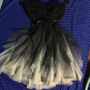 Strapless ombré dress